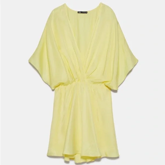 Zara | Dresses | Zara Yellow Satin Dress Medium | Poshmark Zara | Dresses | Zara Yellow Satin Dress Medium | Poshmark